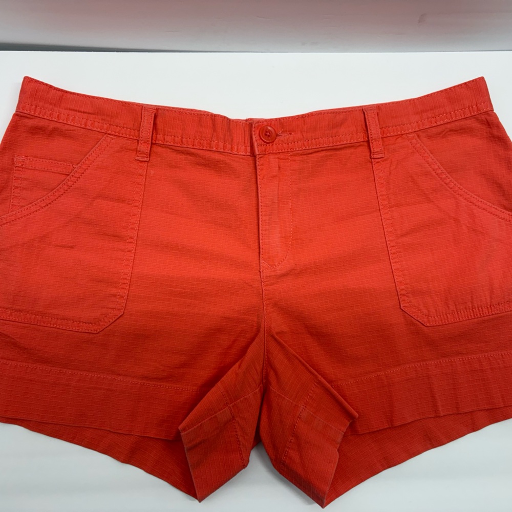 Calvin Klein Jeans Vibrant Salmon Orange Women's Cargo Shorts